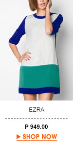 Color-blocked Shift Dress