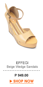 Beige Wedge Sandals