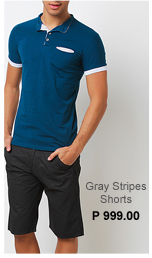 Gray Stripes Short